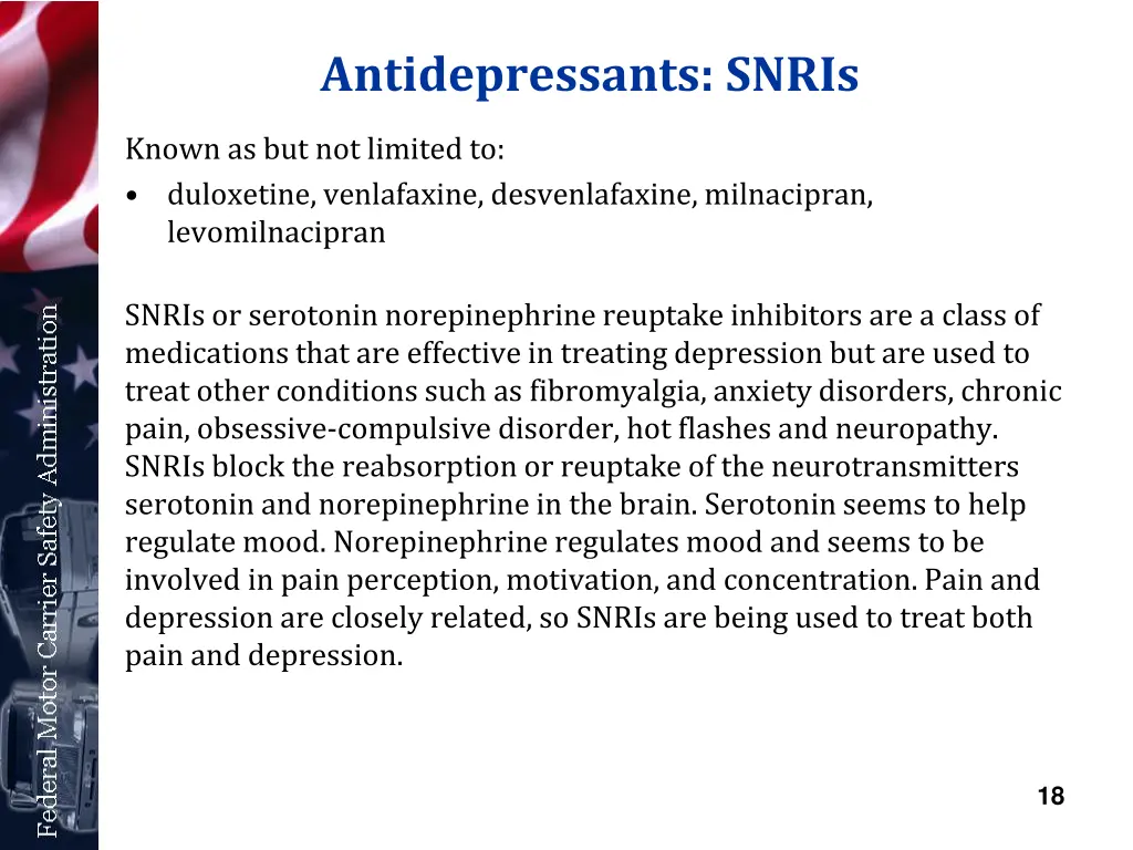 antidepressants snris