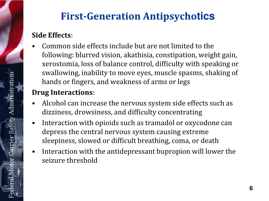 first generation antipsycho tics