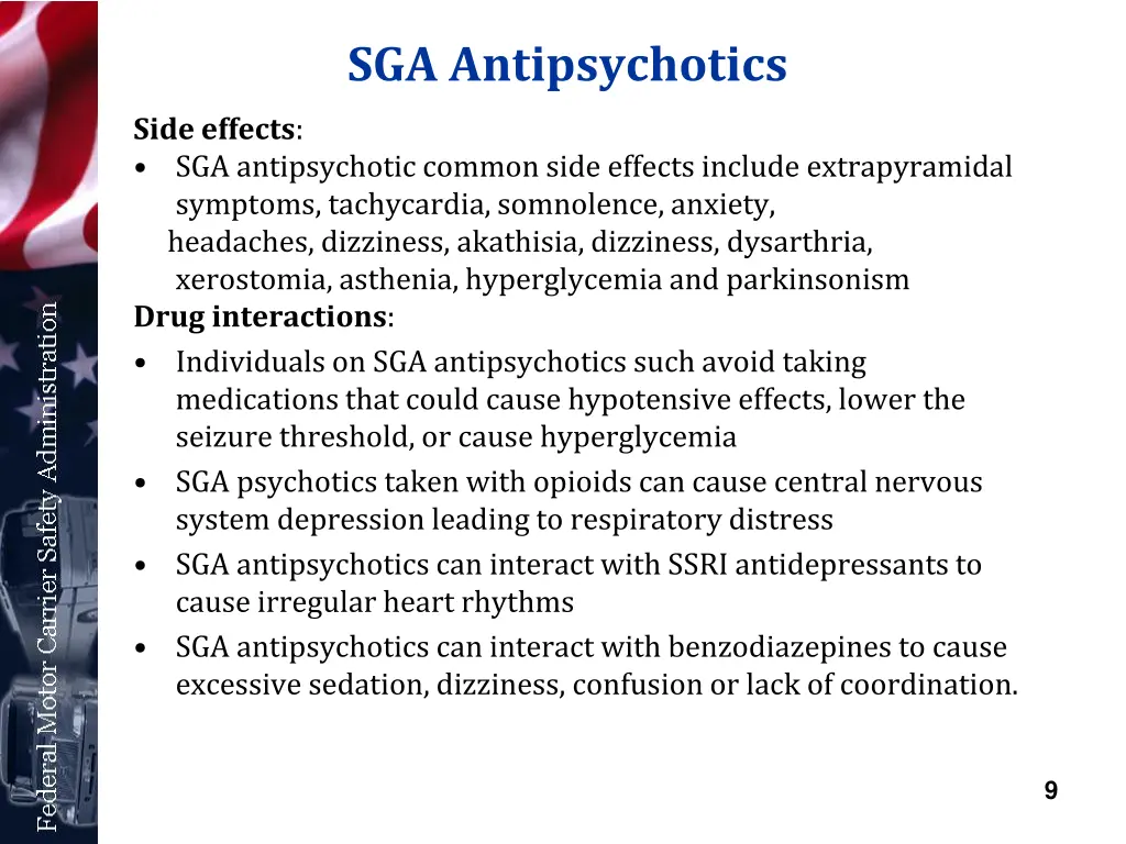 sga antipsychotics