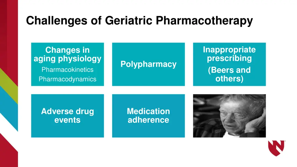 challenges of geriatric pharmacotherapy