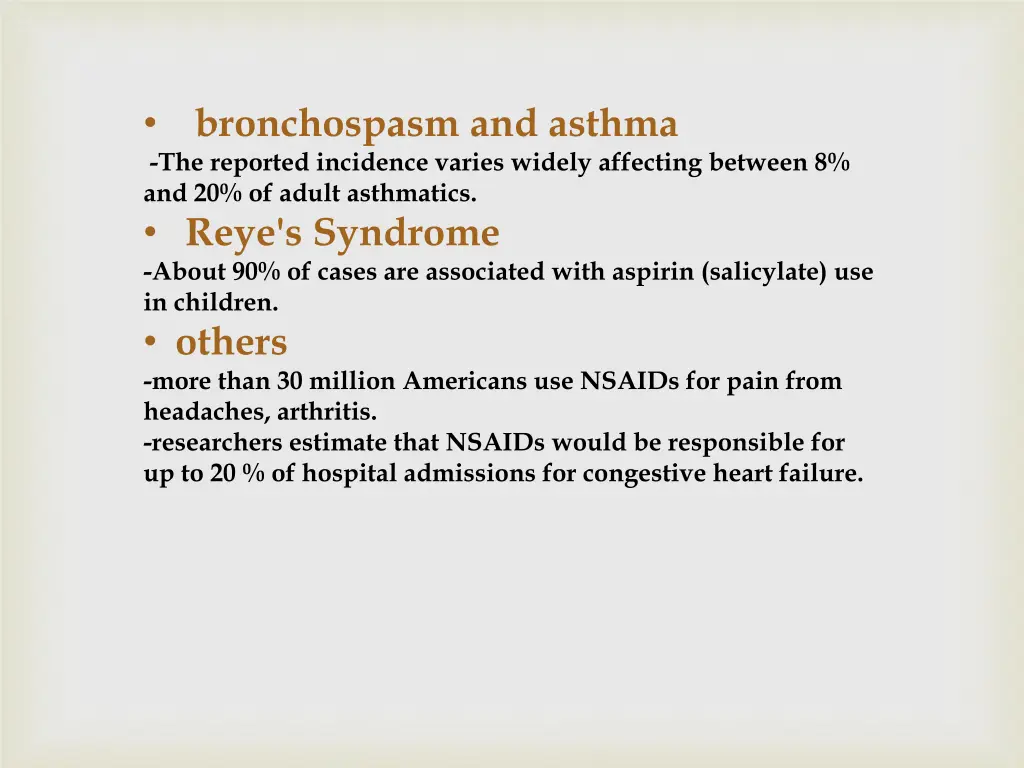 bronchospasm and asthma