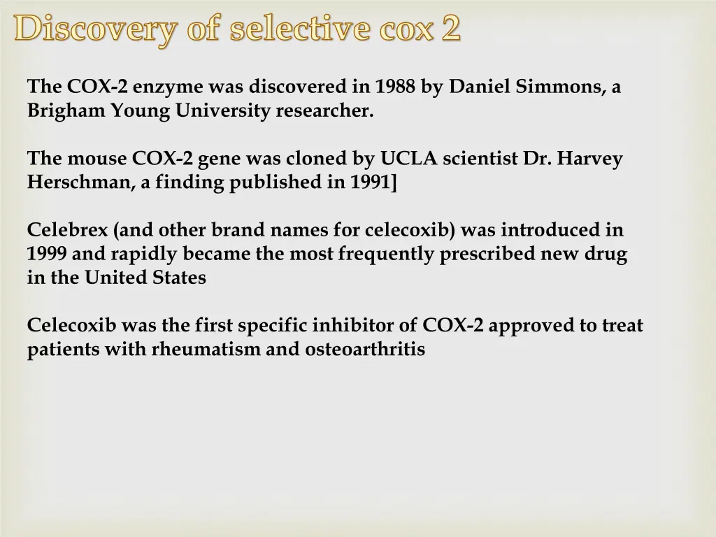 discovery of selective cox 2