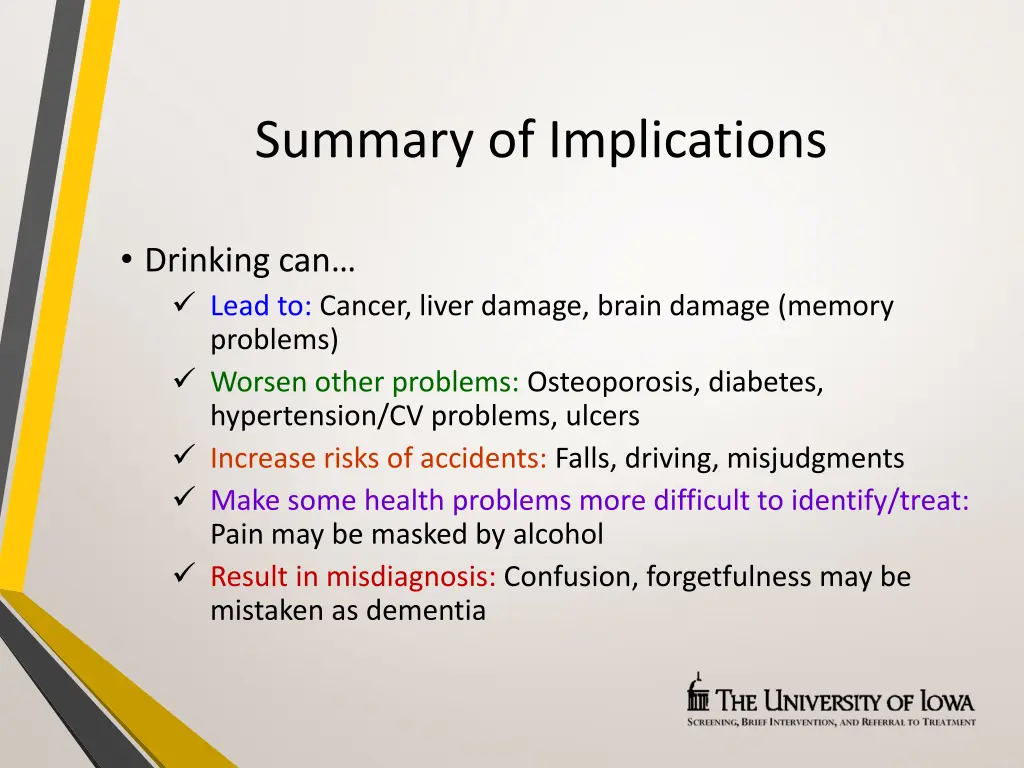 summary of implications