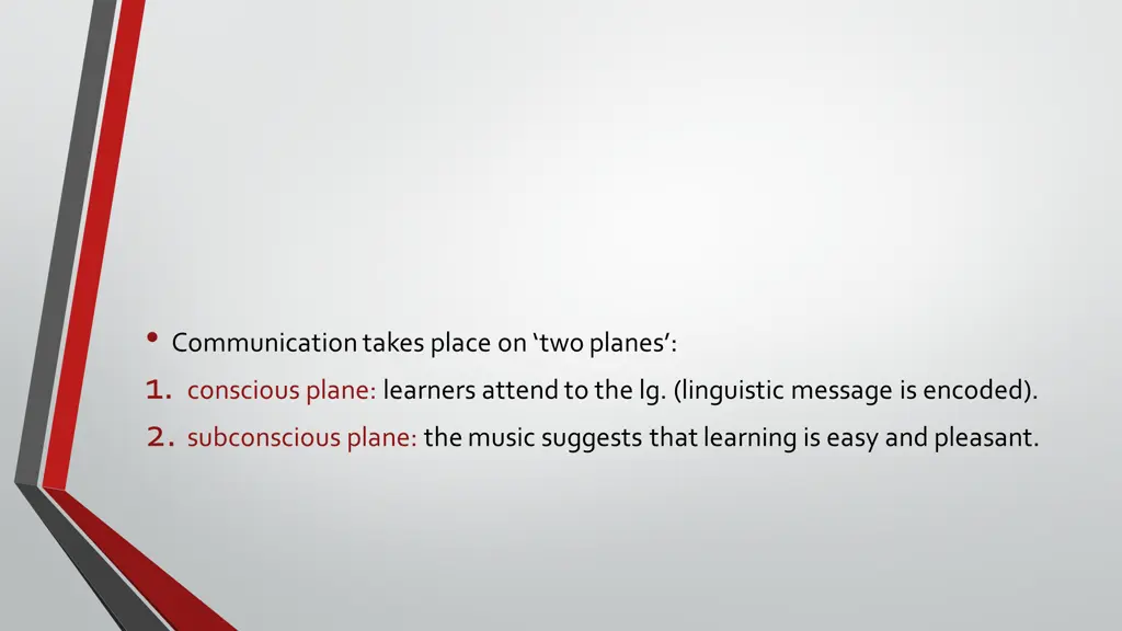 communication takes place on two planes