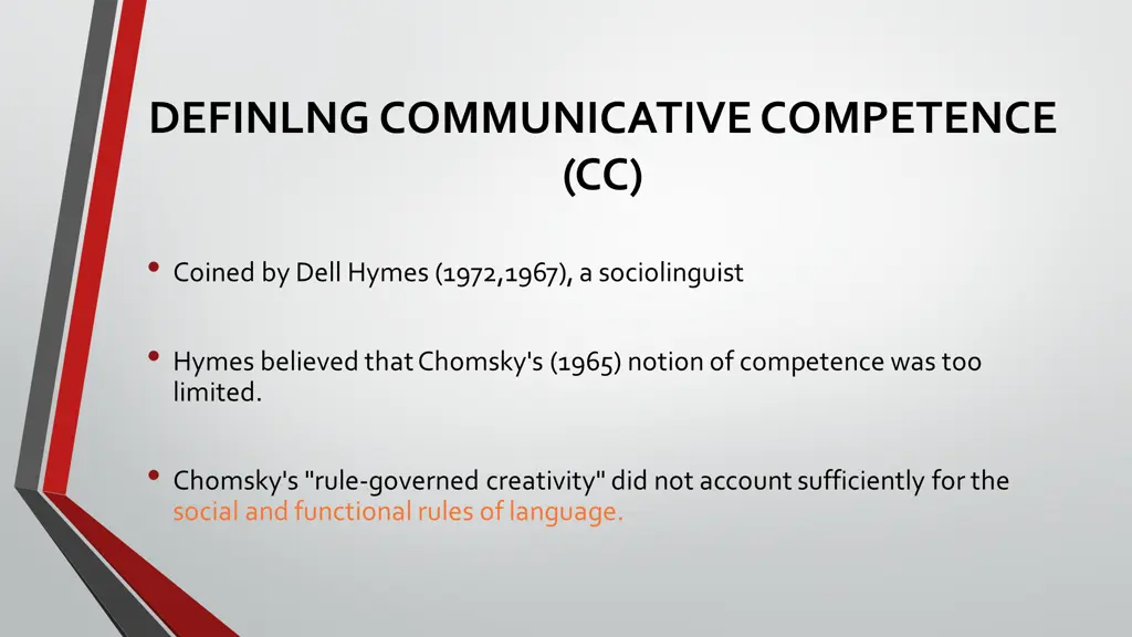 definlng communicative competence cc