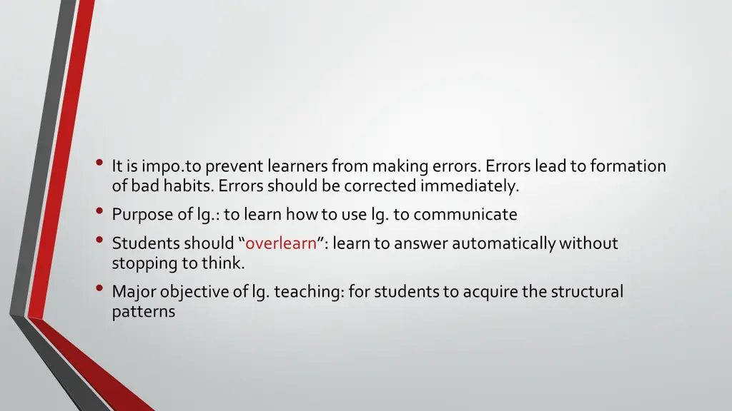 it is impo to prevent learners from making errors
