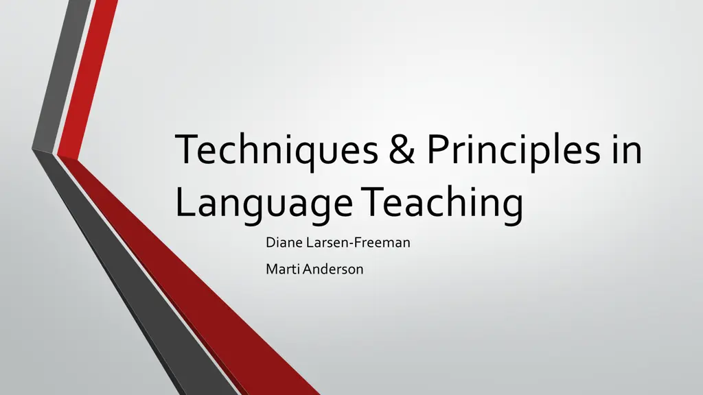 techniques principles in language teaching