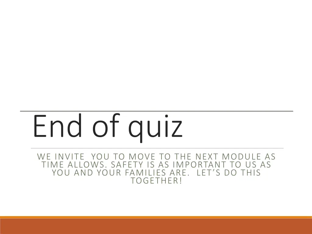 end of quiz