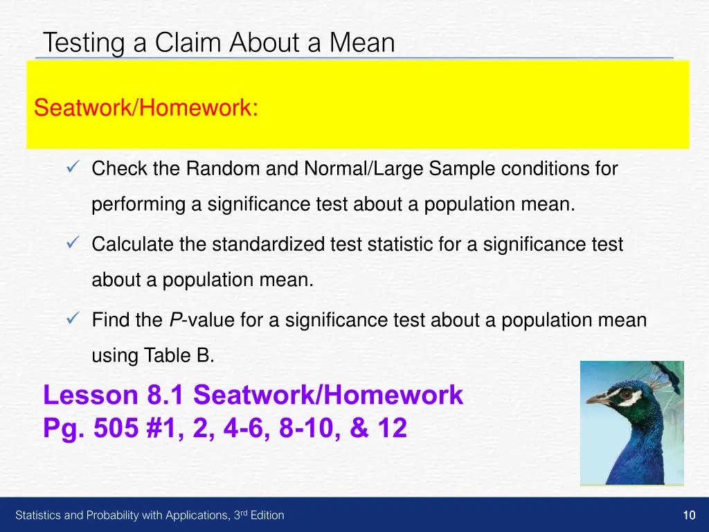 testing a claim about a mean 6