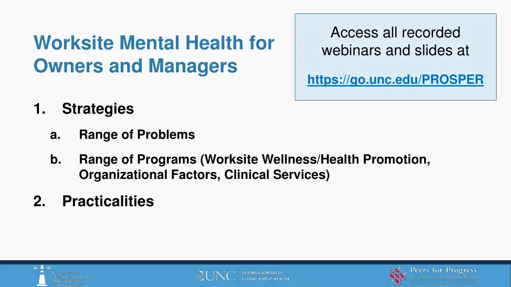 access all recorded webinars and slides at