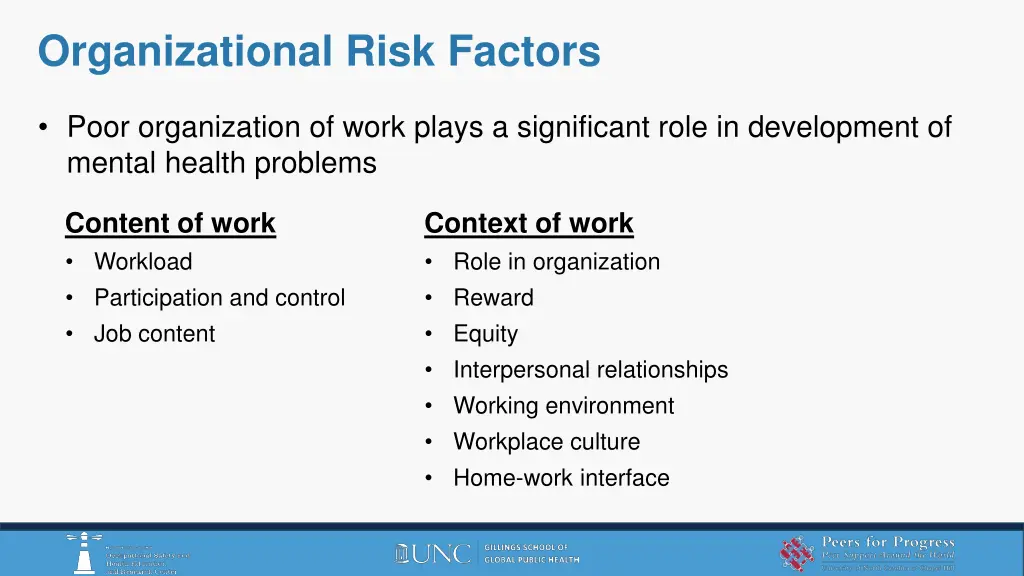 organizational risk factors