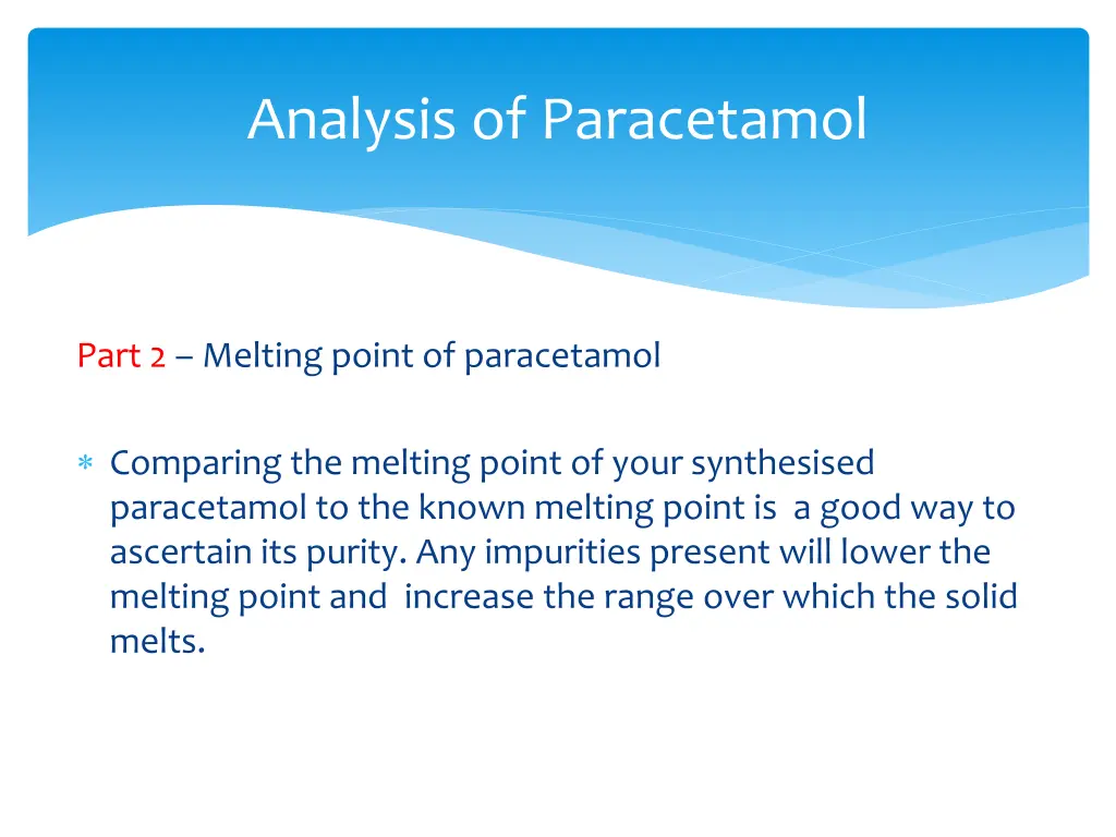 analysis of paracetamol 1