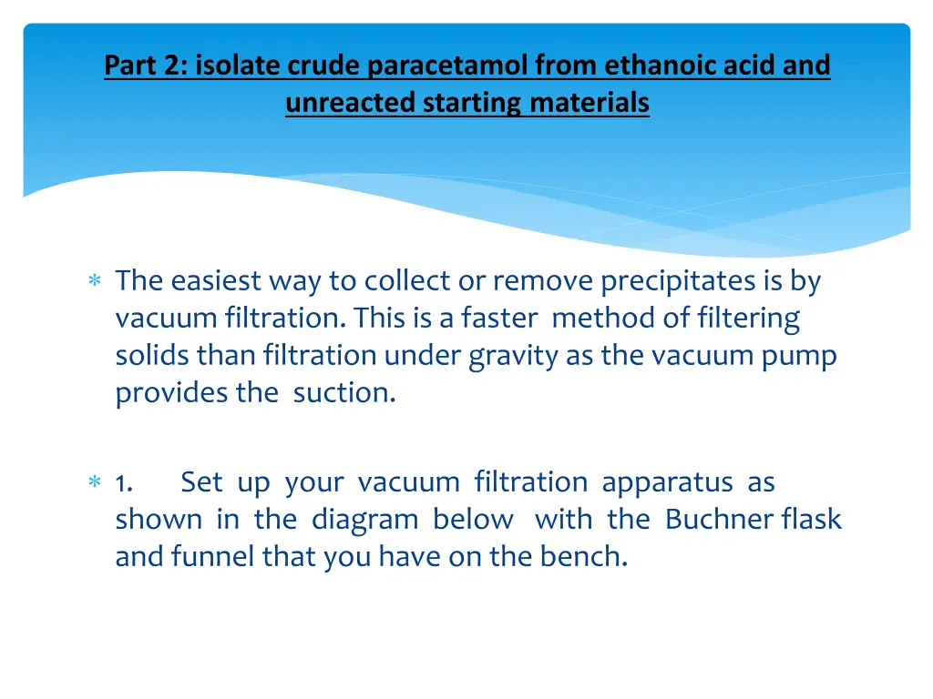 part 2 isolate crude paracetamol from ethanoic