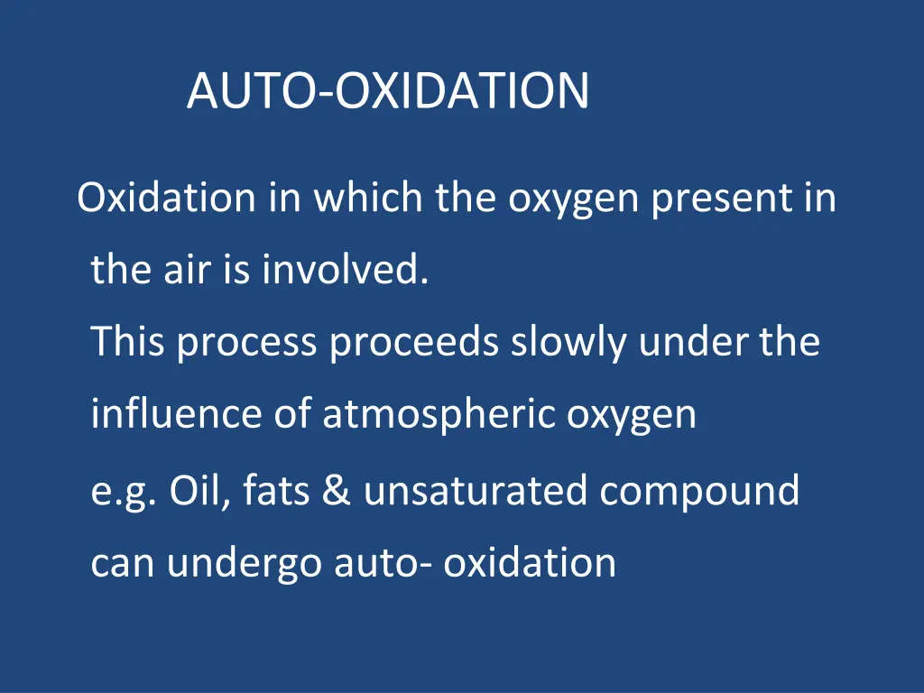 auto oxidation