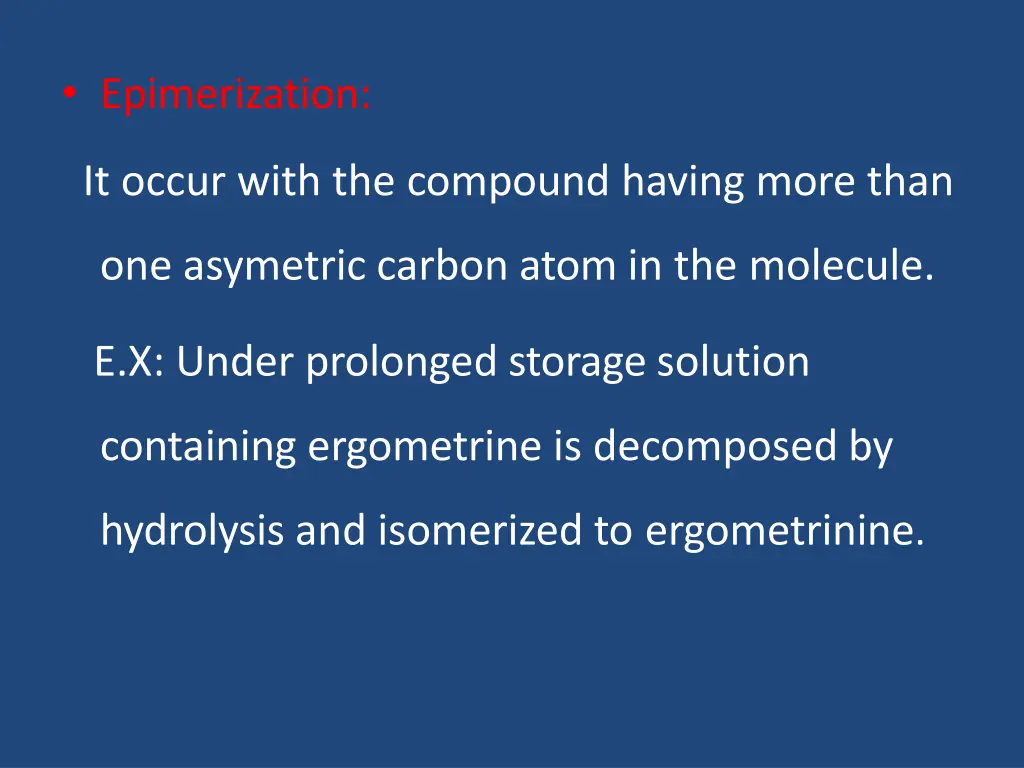 epimerization