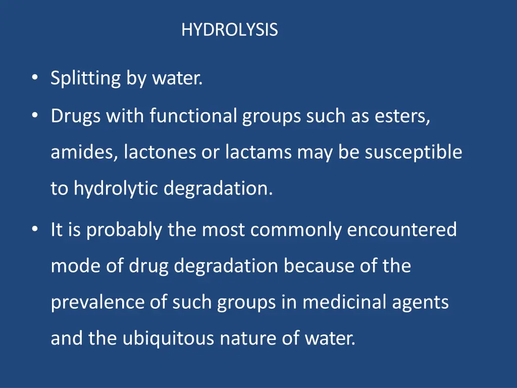 hydrolysis