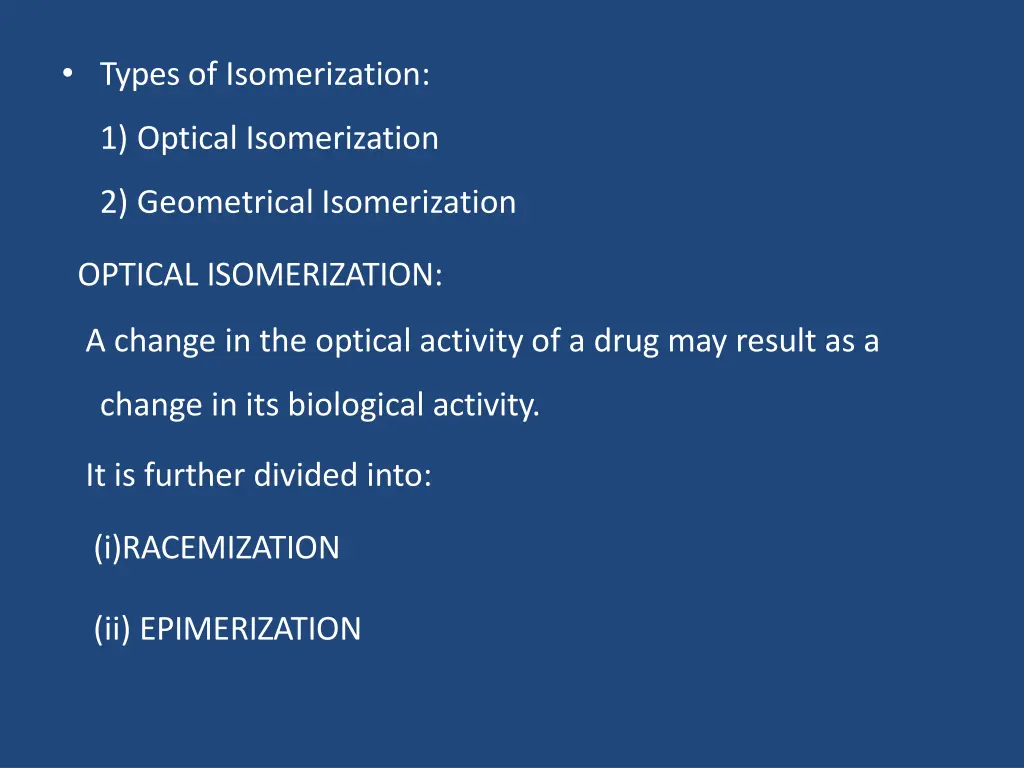 types of isomerization