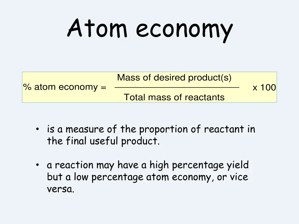 atom economy 1