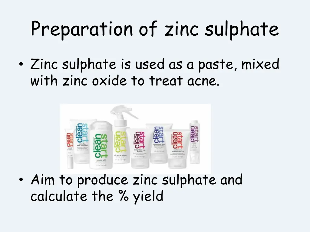 preparation of zinc sulphate