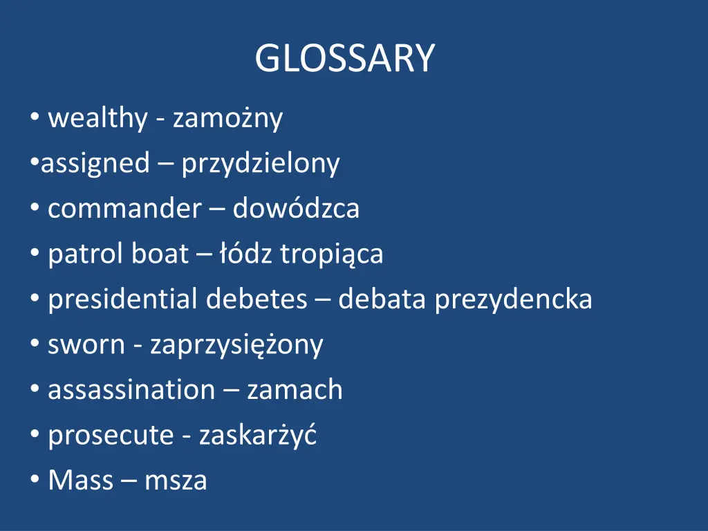 glossary