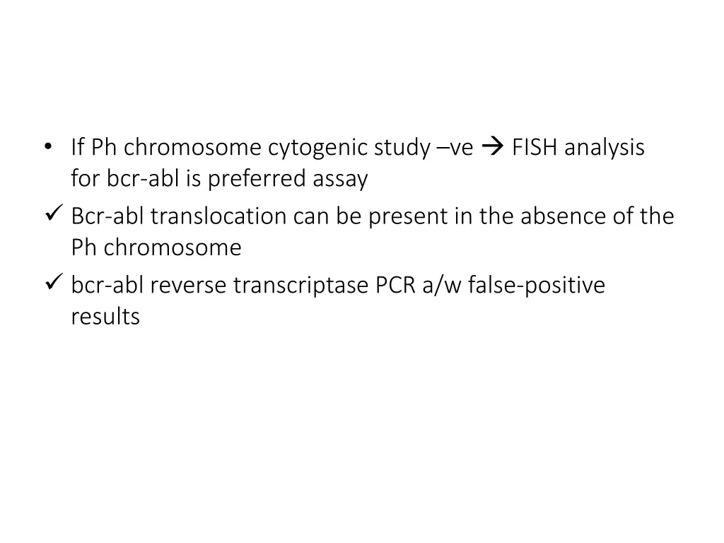 if ph chromosome cytogenic study ve fish analysis