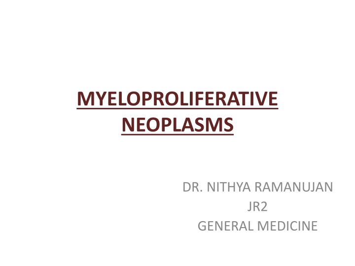 myeloproliferative neoplasms