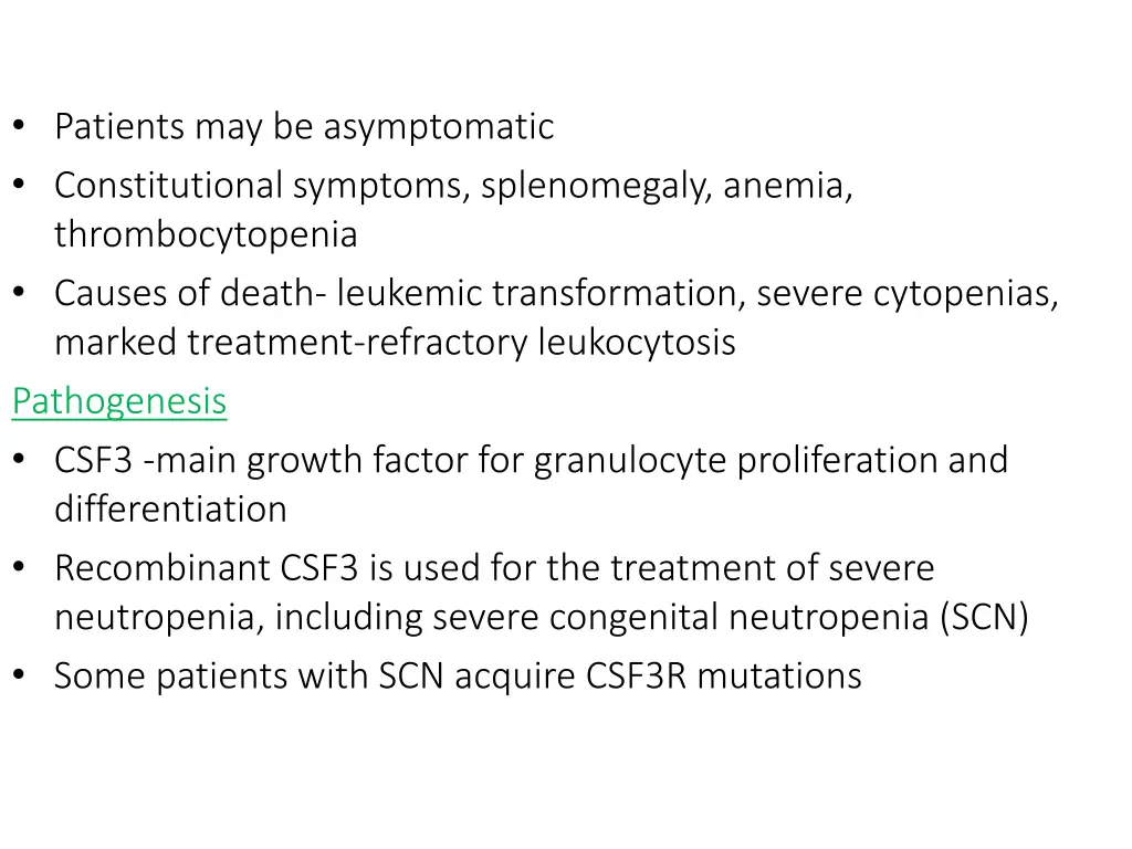 patients may be asymptomatic constitutional