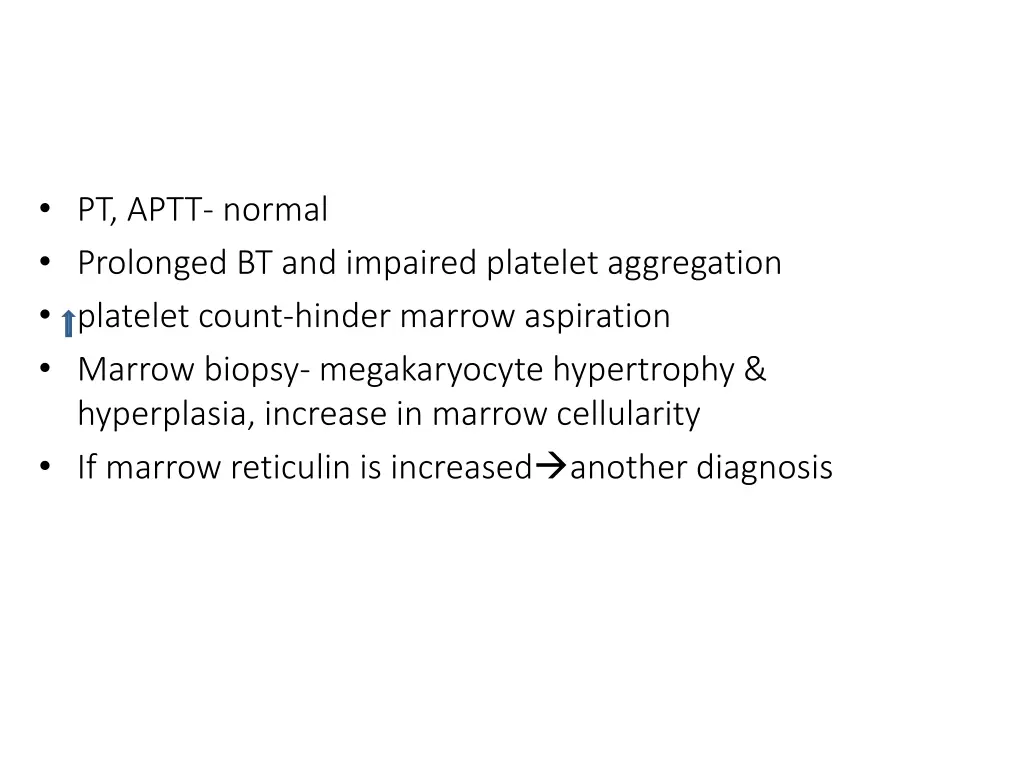 pt aptt normal prolonged bt and impaired platelet