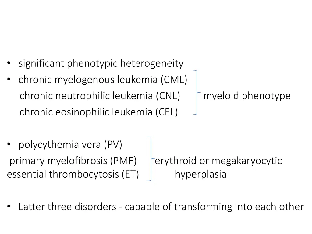 significant phenotypic heterogeneity chronic