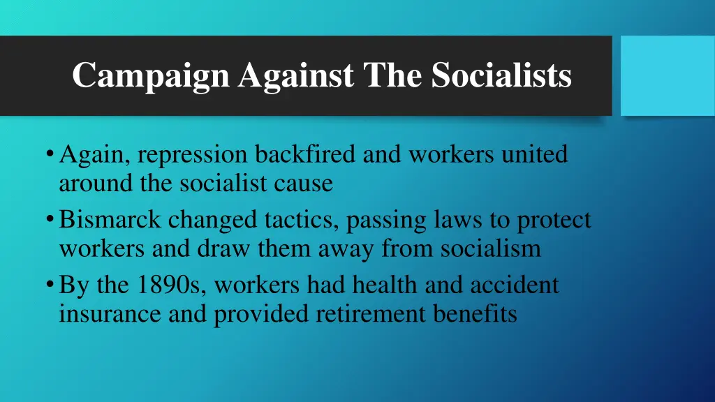 campaign against the socialists 1