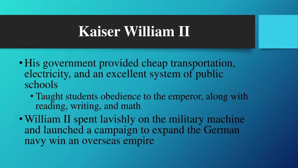 kaiser william ii 1