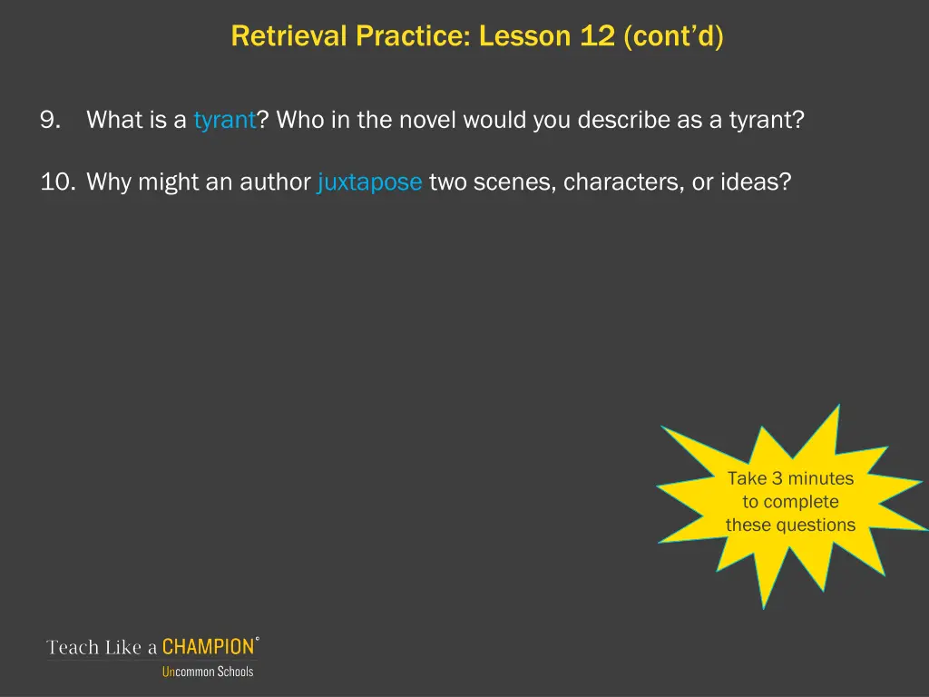 retrieval practice lesson 12 cont d