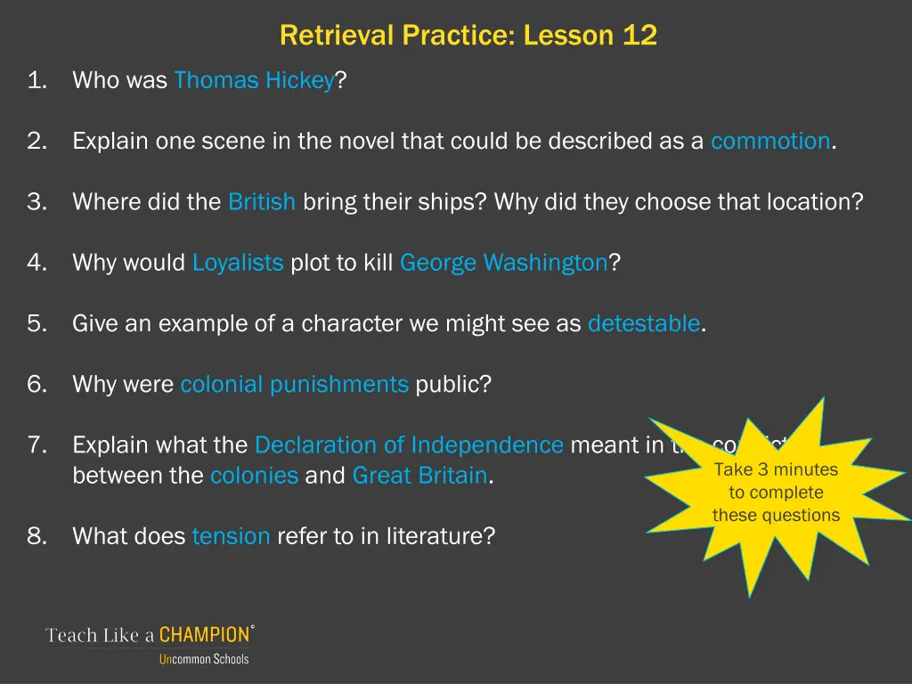 retrieval practice lesson 12