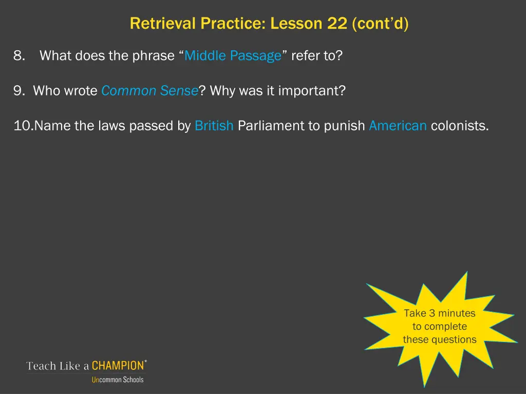 retrieval practice lesson 22 cont d