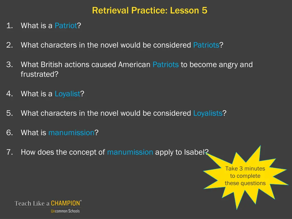 retrieval practice lesson 5