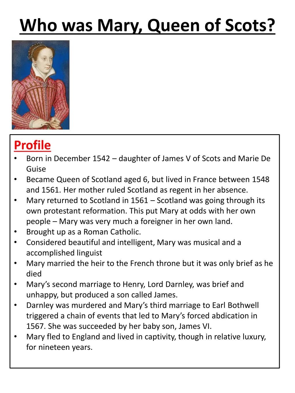 who was mary queen of scots