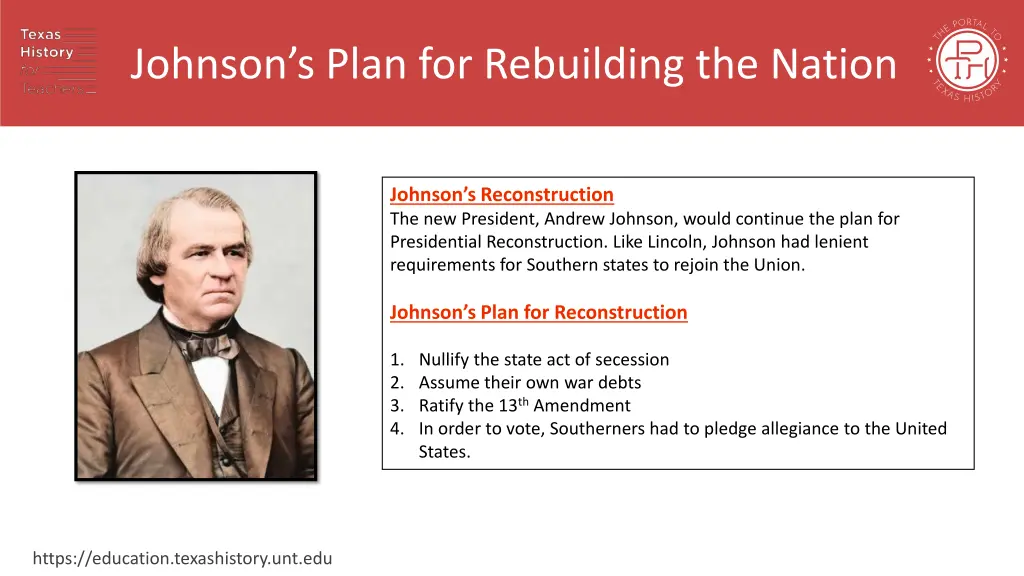 johnson s plan for rebuilding the nation