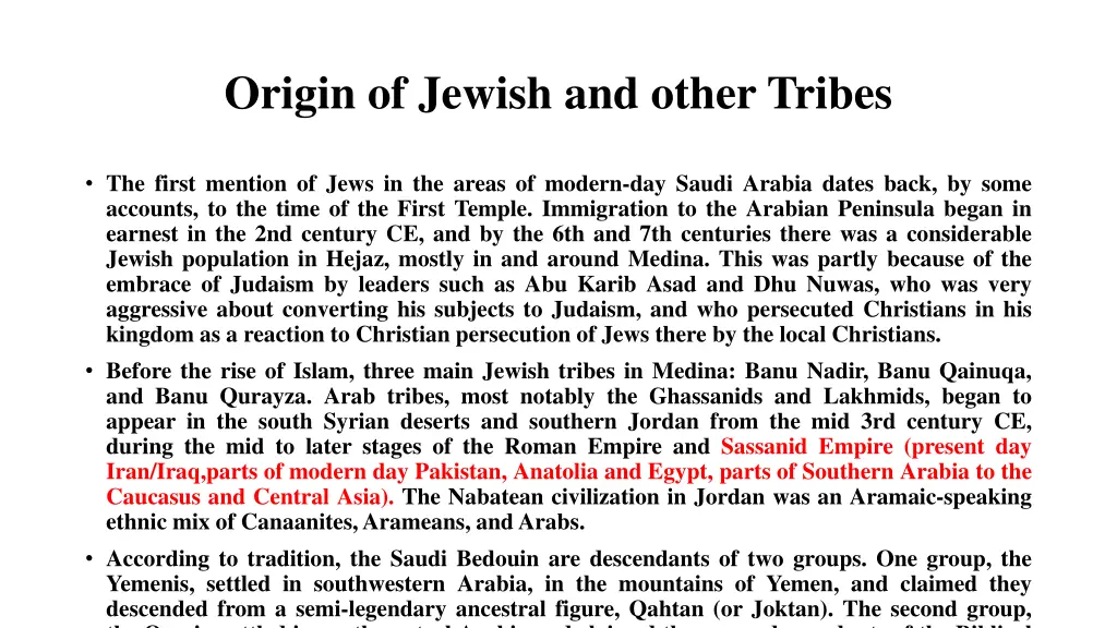 origin of jewish and other tribes