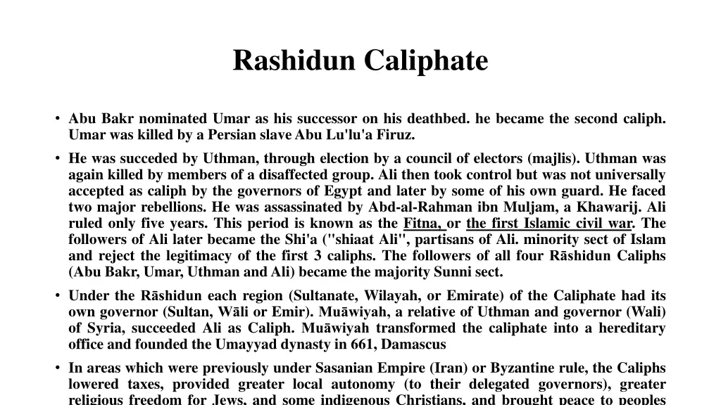 rashidun caliphate