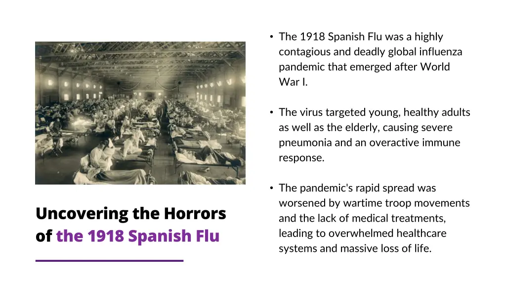 the 1918 spanish flu was a highly contagious