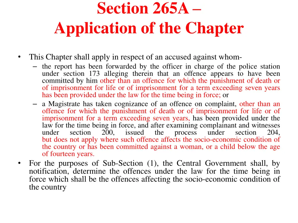 section 265a application of the chapter