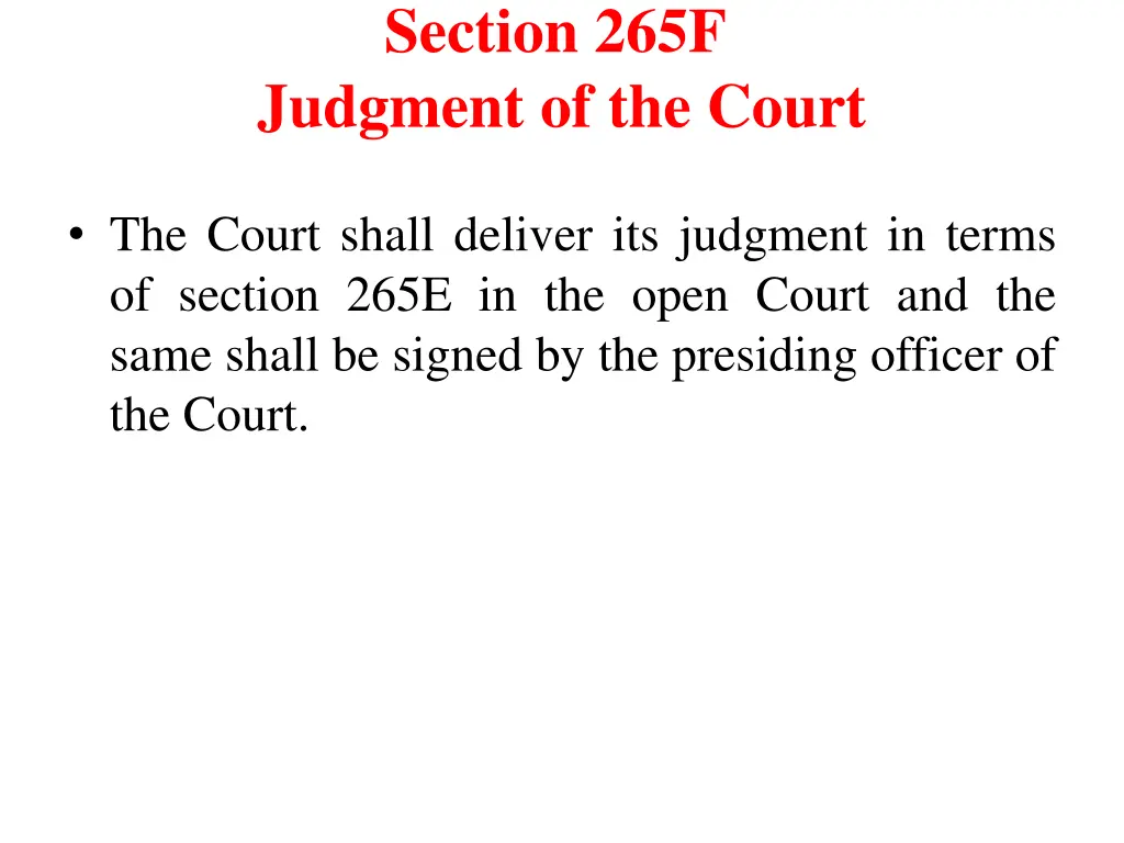 section 265f judgment of the court