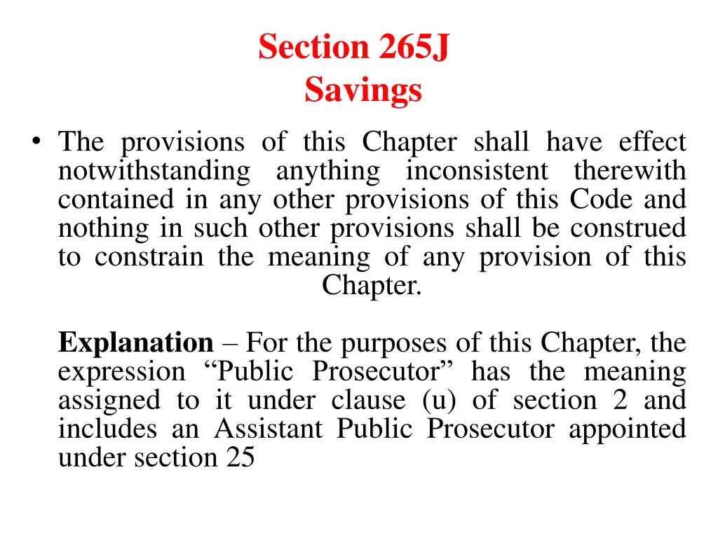 section 265j savings