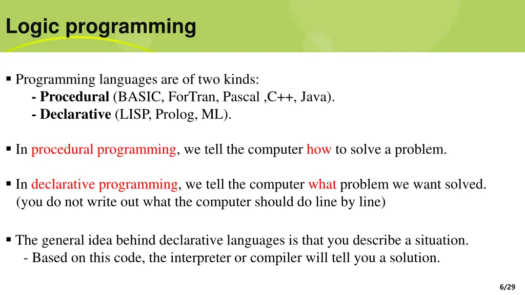 logic programming 1