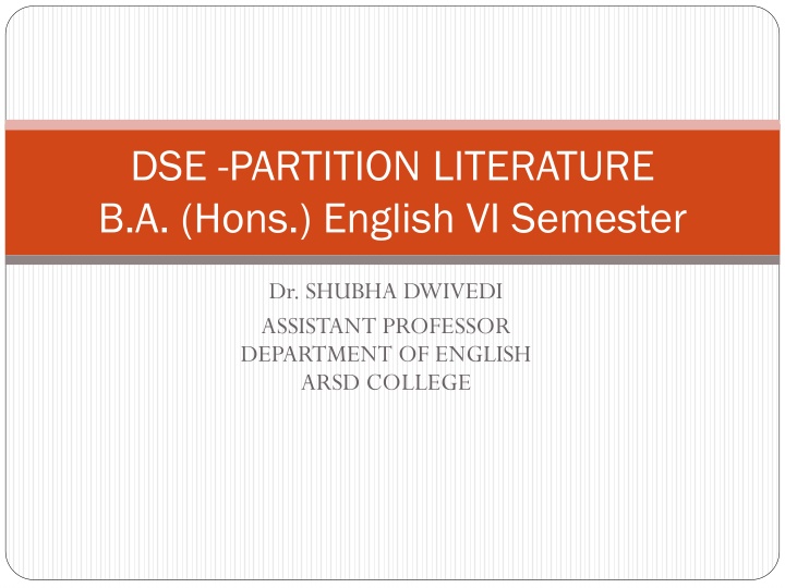 dse partition literature b a hons english