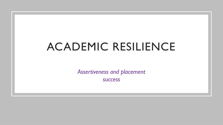 academic resilience