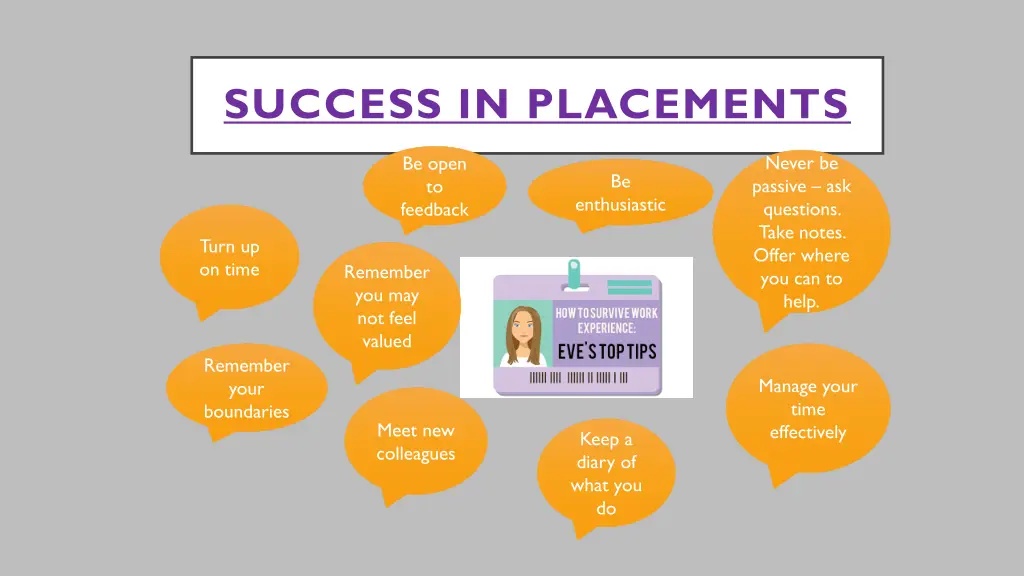 success in placements