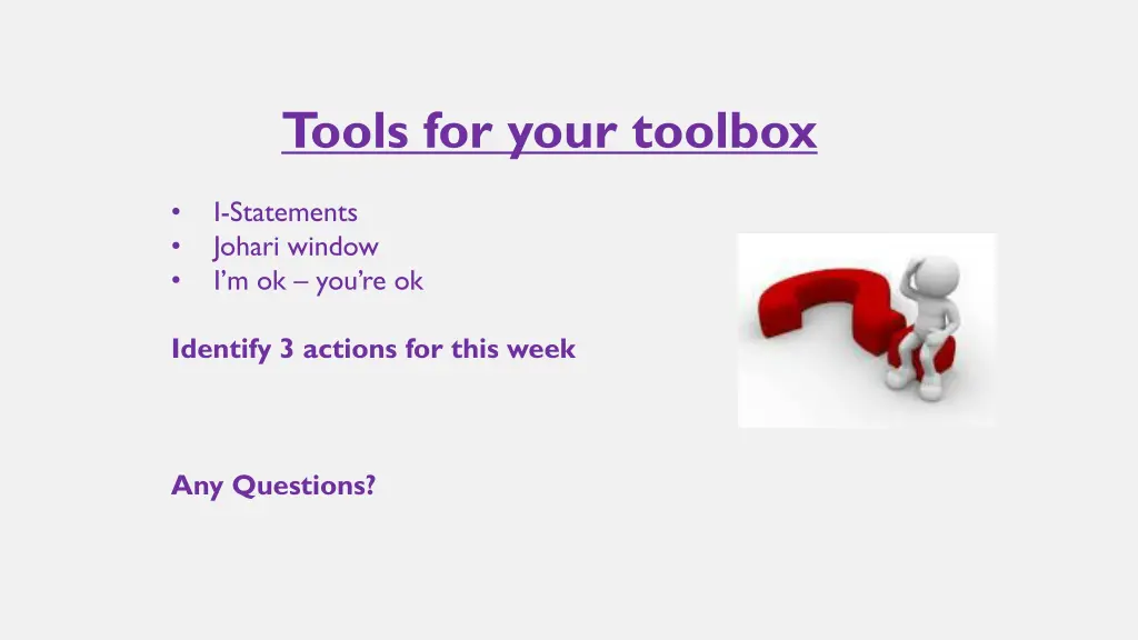 tools for your toolbox