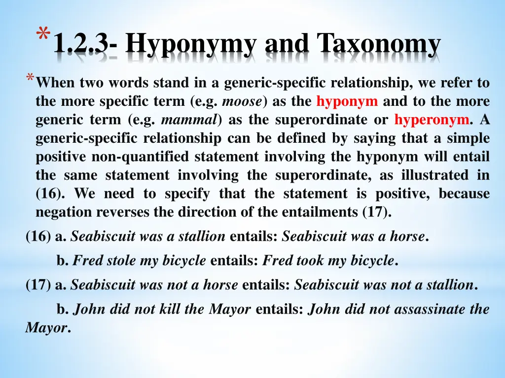 1 2 3 hyponymy and taxonomy when two words stand