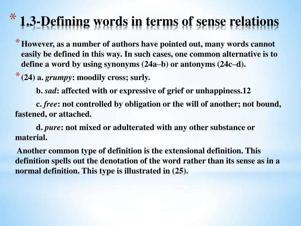 1 3 defining words in terms of sense relations 2